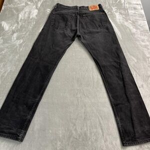 Levi's 505 Jeans Mens 32x34 Black Charcoal Wash Regular Fit Denim Pants 5 Pocket